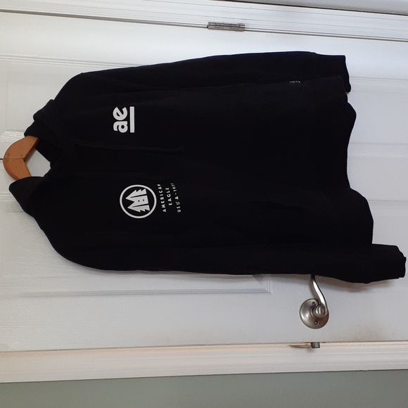 American Eagle black pullover graphic hoodie size medium unisex - Picture 2 of 10